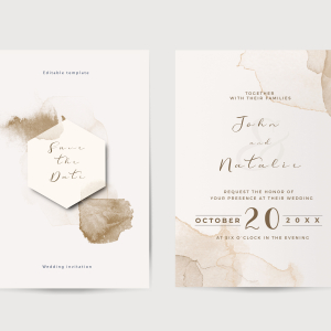 Elegant engagement wedding invitation template