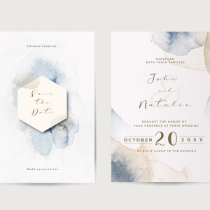 Elegant engagement wedding invitation template