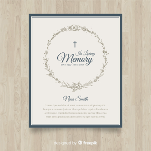 Hand Drawn Funeral Card Template_A