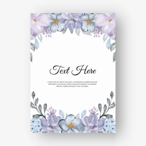 beautiful flower frame with color lilac purple